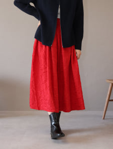 ジャガードボリュームタックスカート