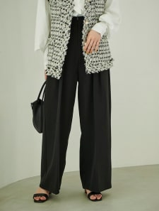 ハイウエストスラックスパンツ