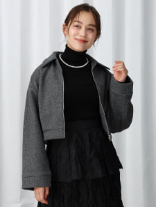 フェイクウールブルゾン