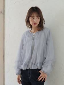 【harukaセレクト】ギャザーブルゾン