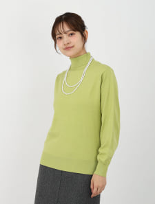 【ウォッシャブル】【M・Lサイズあり】シンプルタートルニット
