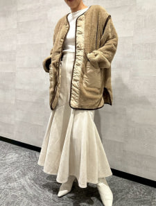 マルチウェイリバーシブルキルトボアブルゾン