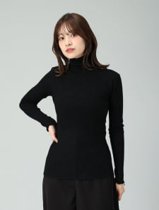 リブメローハイネックニット