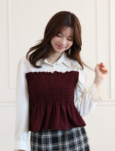 シャーリングドッキングカットソー