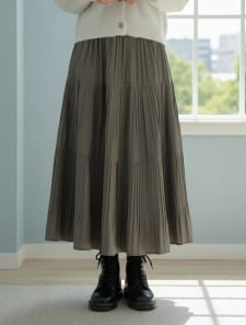 ティアードプリーツスカート