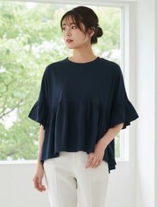 フリルワイドTシャツ
