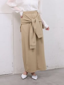 パーカー巻き風ナロースカート