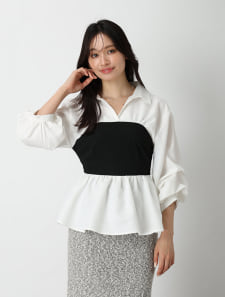 ビスチェドッキングシャツ