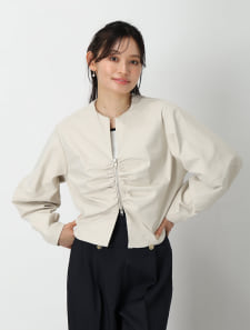 コクーンダブルジップブルゾン