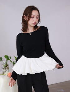 スムース天竺バルーンプルオーバー