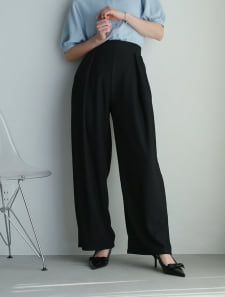 ツータックカットワイドパンツ