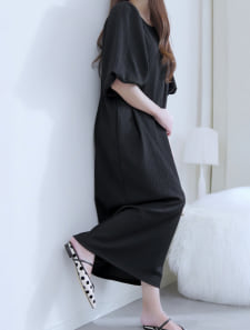 【MARIAセレクト】 袖バルーンワンピース