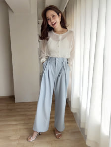 【manaodaysセレクト】 ポケット付きタックパンツ