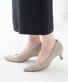 5cmポインテッド<ふわさら>痛くないパンプス<ふわふわ>