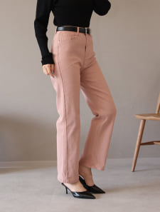 ミラクルストレッチカラーツイルストレートパンツ