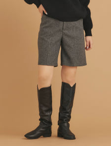 フェイクウールショートパンツ