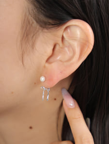 プチリボン パールピアス