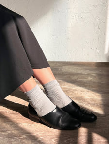 【13周年記念】13色リブクルー丈ソックス