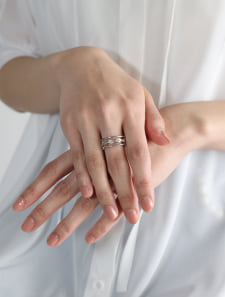 ヴィンテージ3連風メタルリング