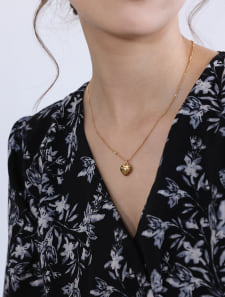 デザインチェーンハートネックレス