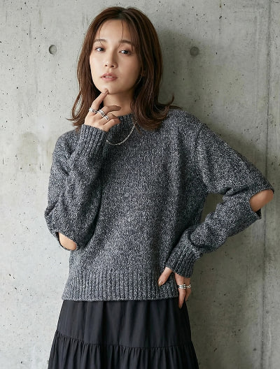 スリットスリーブニット