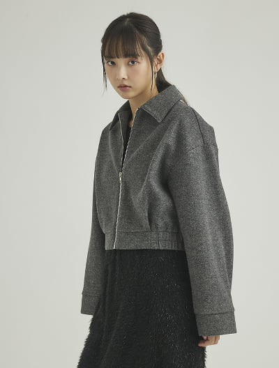 フェイクウールブルゾン
