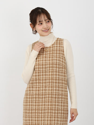 千鳥チェックジャンパースカート