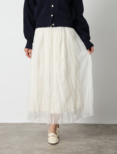 ウエストゴムワッシャースカート