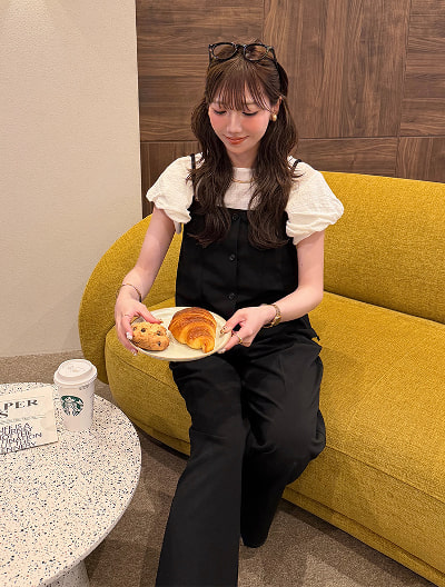 紐付きバルーンスリーブシャツ