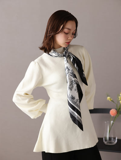 エキゾチックボタニカル大判スカーフ