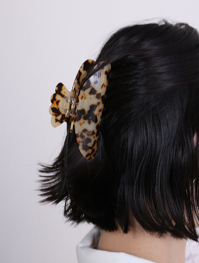 マーブル模様ヘアクリップ