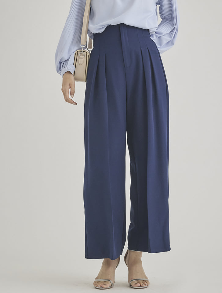 ハイウエストスラックスパンツ