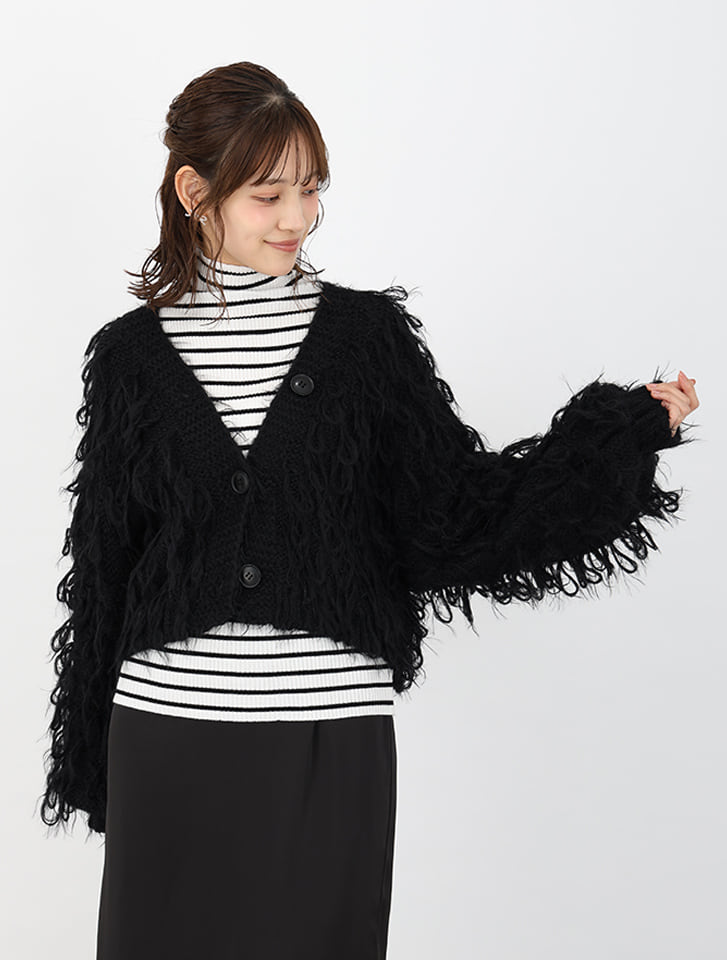 ループニットカーディガン