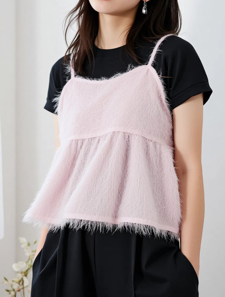 【SET UP対応】シャギーキャミプルオーバー