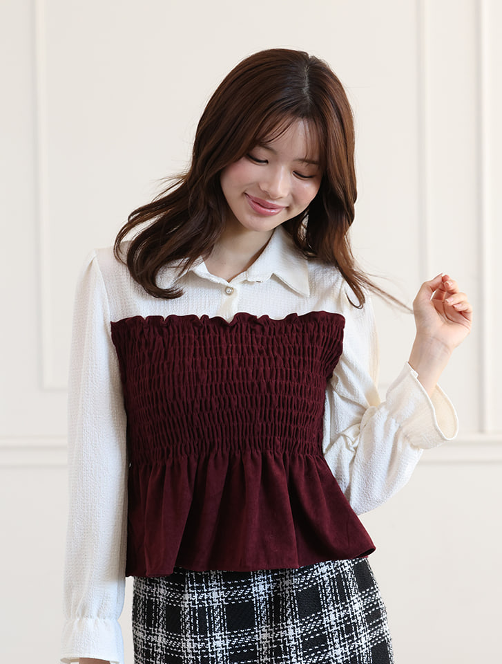 シャーリングドッキングカットソー