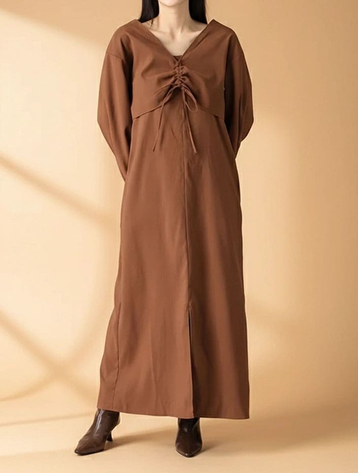 【2点SET】ピーチ起毛ワンピース×トップス