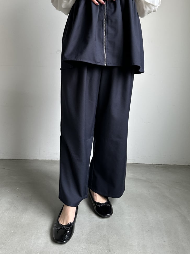 【kokoセレクト】【SETUP対応】ツータックワイドパンツ
