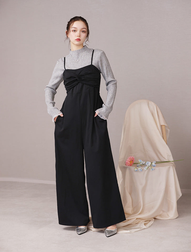 【U150サイズあり】リボンデザインオールインワン