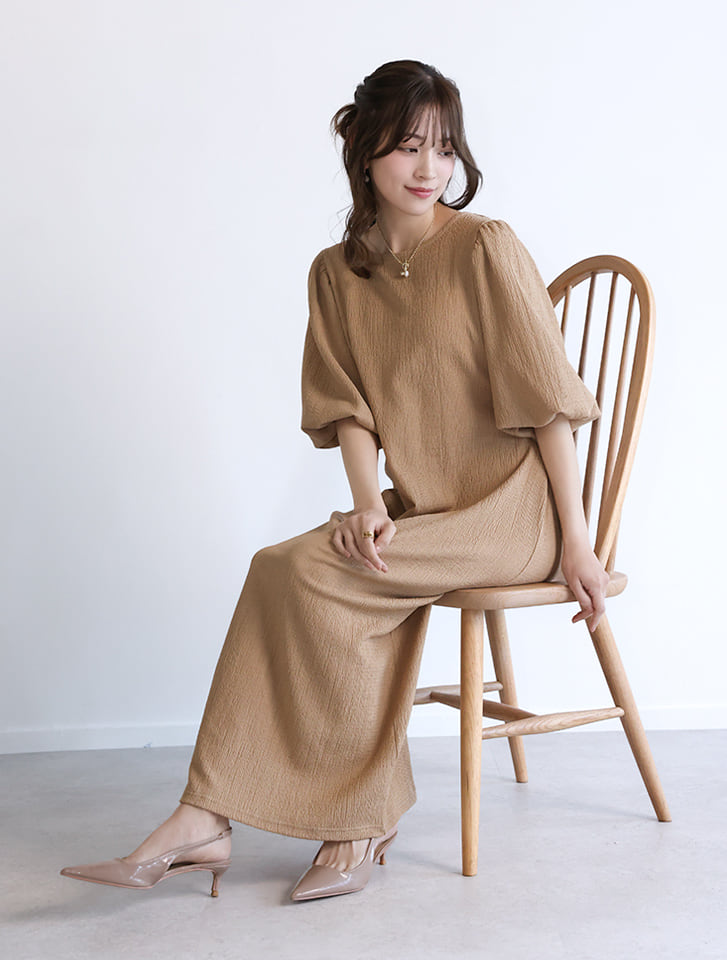 【MARIAセレクト】袖バルーンワンピース