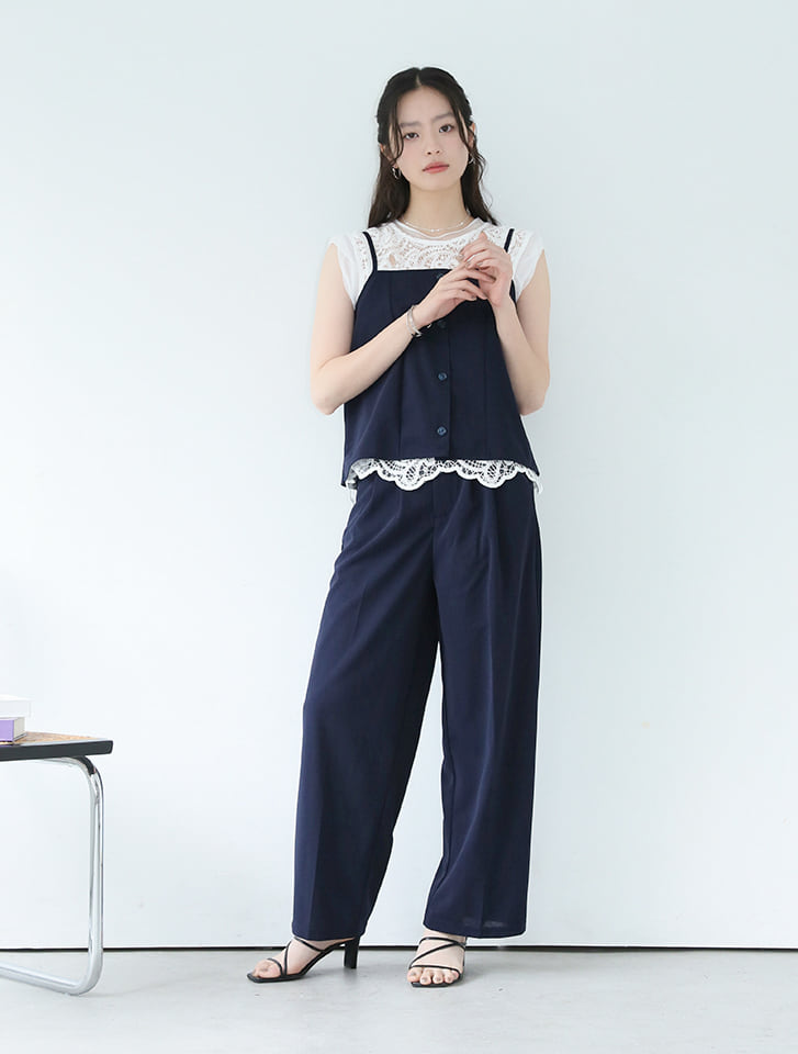 【とらまめセレクト】【2点セット】ビスチェ×ワイドパンツ