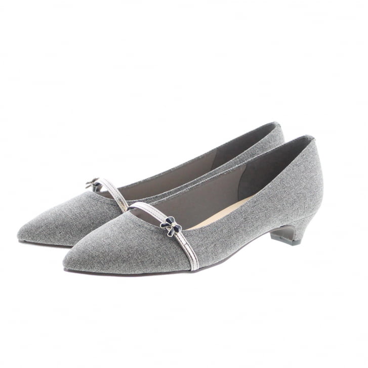 メタルリボンパーツストラップパンプス