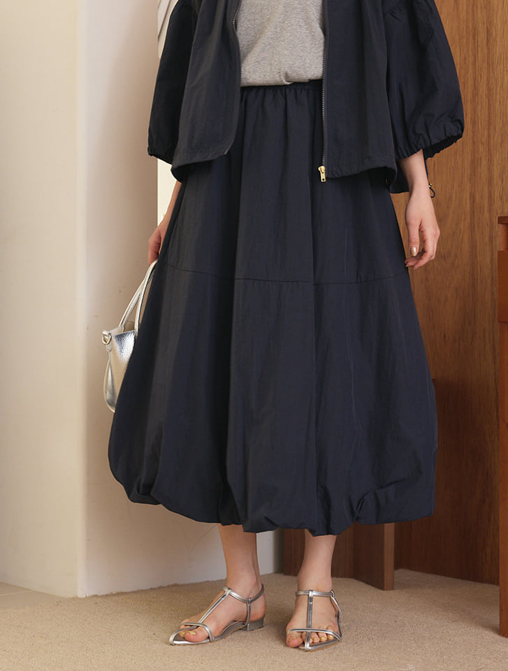 バルーンデザインフレアスカート