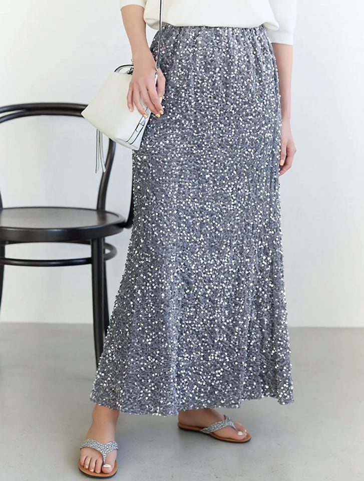 スパンコールスカート