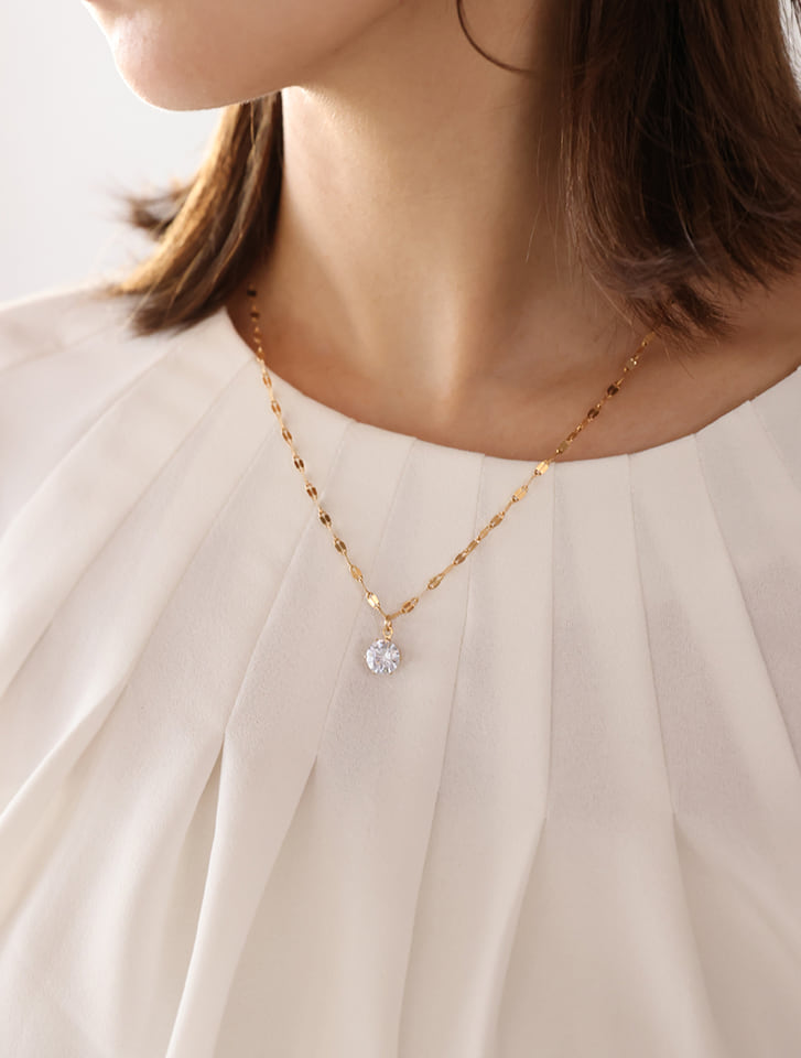 ブリングストーンチェーンネックレス