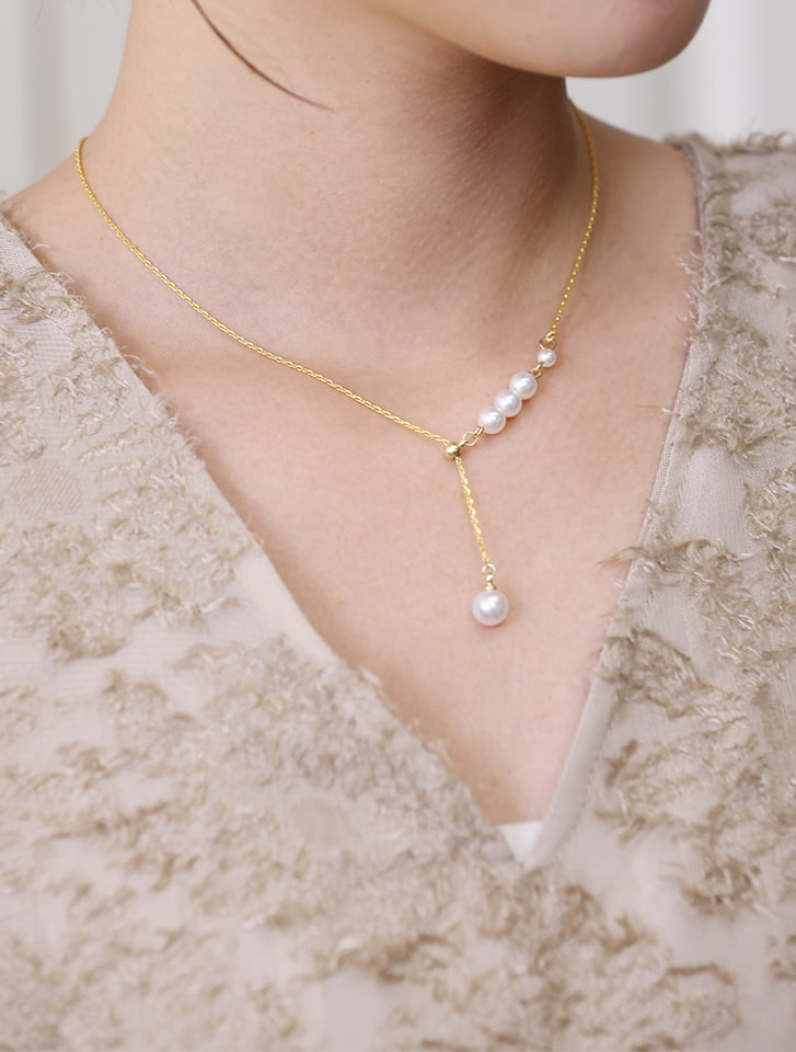 2WAYパールスライドネックレス