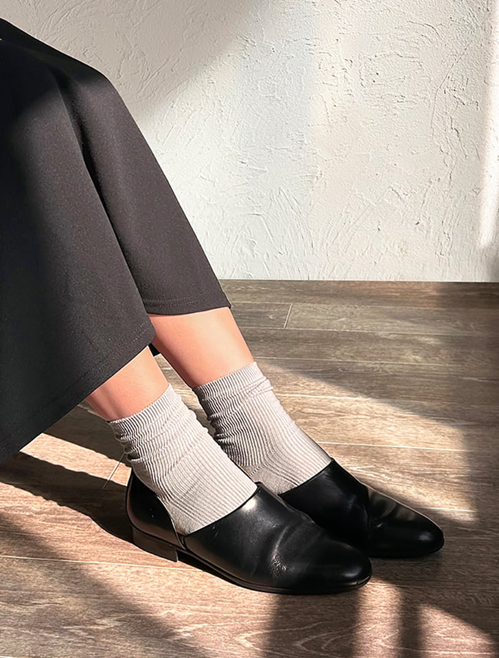 【13周年記念】13色リブクルー丈ソックス