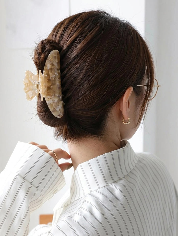 マーブル模様ヘアクリップ