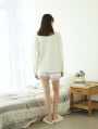 【ルームウェア】ロゴ入りもこもこショートパンツ