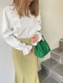 フロントフリルキャンディースリーブブラウス
