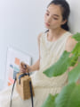 ランダムギャザーシフォンワンピース